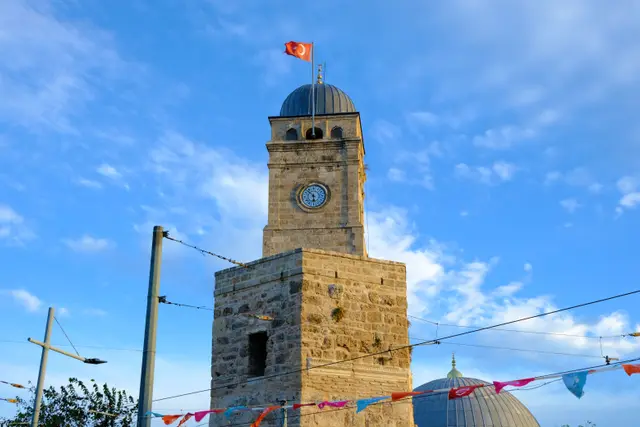 The stone Clock Tower at Kalekapısı